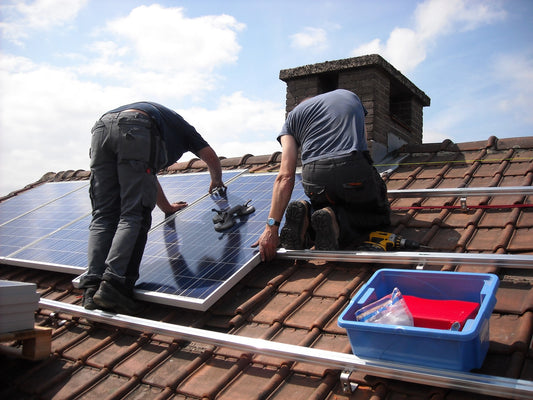"build back greener" - solar panel installation